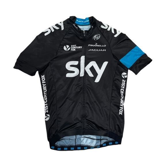 Rapha Team Sky Mens Pro Team Jersey Size Small Black Blue Made in Italy - Picture 1 of 5